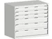 ladekast HxBxD 900x1050x650mm 6laden RAL7035 front RAL7035