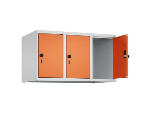 opzetkast,v. locker,3vak.,vak B 300mm,HxBxD 500x900x500mm,vleugeldeur