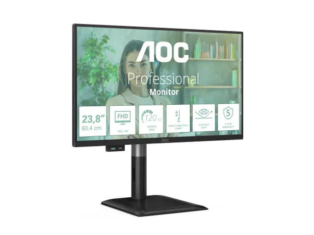 24E4U 23.8 Inch Monitor Full HD Zwart