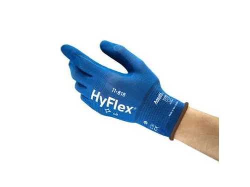 Ansell HyFlex 11-818 voedselveilige handschoenen, blauw, maat 8
