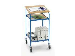Mobiele Lessenaar 100kg Hxbxd 1100/1195x600x500mm 2 Houten Legborden - 3