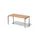 bureau HxBxD 740x1600x800mm blad beuken 4-voeten zilverkleurig
