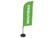 Drapeau de plage Alu Wind Set complet NOUVEAU Impression ECO Vert