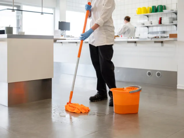 Vikan Microfibre draadmop microvezel stroken schroefdraad Rood