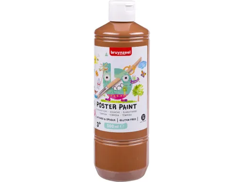 Plakkaatverf Bruynzeel lichtbruin fles à 500m