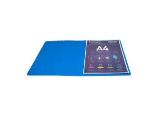 Elastomap zonder klep gegaufreerd glanskarton Scotten 600g/m2 A4 Blauw - 2