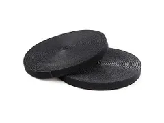 30m Bulk Rol Klittenband herbruikbaar zwart op maat te knippen