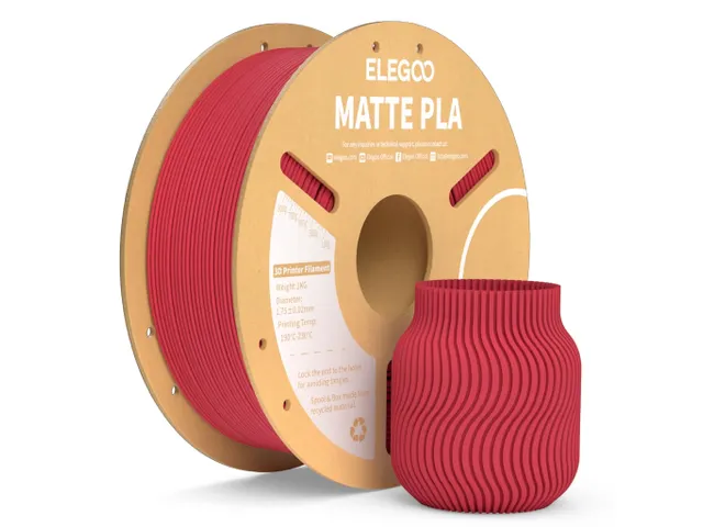 Elegoo PLA MATTE 1,75mm robijn rood 1kg
