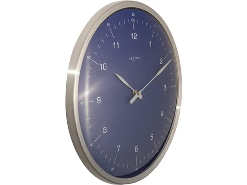 Wandklok NeXtime 60 minutes Ø33cm metaal blauw streep/cijfers