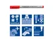 Feutre non permanent universel Lumocolor 316 fin 0,6mm rouge