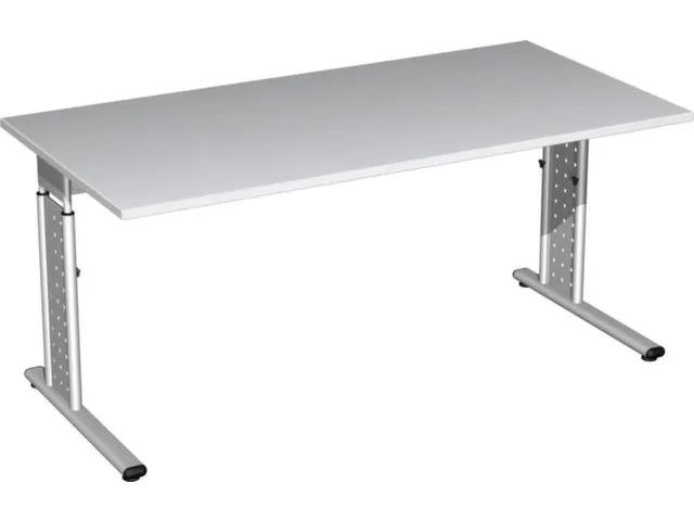 Bureau C-Poot Hxbxd 680-820X1600X800Mm Lichtgrijs