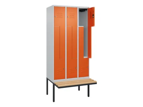 Z-garderobekast,HxBxD 2120x900x815mm,6vak,vak B 300mm,cil.-slot