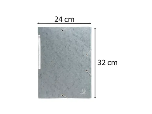 Elastomappen A4 glanskarton 3 kleppen monobloc-Grijs