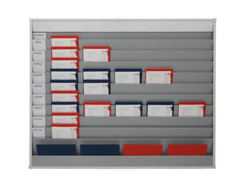 Werkplaats-/Opdrachtplanner Kunststof Profiel 1278x1575mm 10 Rijen