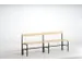 banc-patère,HxLxP 770x2000x375mm,barrettes en bois