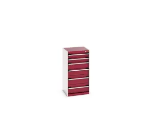 ladekast HxBxD 1000x525x525mm 6laden romp RAL7035 front RAL3004 - 7