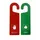 Kunststof deurhanger 250x75mm Vrij - Bezet Rood/Groen 10 stuks