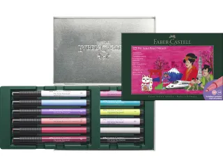 Tekenstift Faber-Castell Pitt Artist Pen Brush set 12 stuks Tokyo - 1