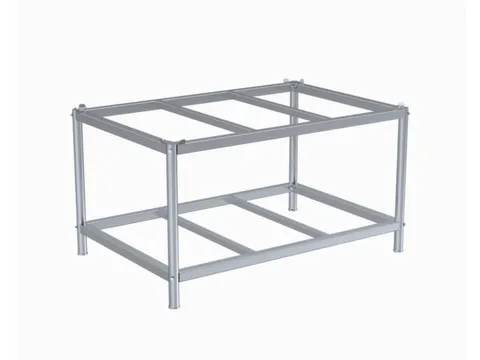 Support de palettes 657x1216x816mm acier argent