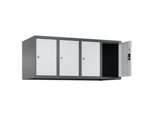 opzetkast,v. locker,4vak.,vak B 300mm,HxBxD 500x1200x500mm