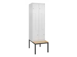 Z-garderobekast,HxBxD 2120x600x815mm,2vak,vak B 300mm,cil.-slot