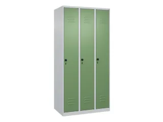 locker,HxBxD 1850x900x500mm,3vak,vak B 300mm,draaigrendel - 1