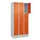 lockerkast,HxBxD 1950x900x500mm,3x3vakken,vak B 300mm,cil.-slot,sokkel