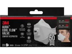 Aura Comfort Cool Flow stofmasker FFP3 2 stuks
