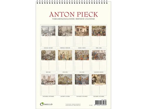 Verjaardagskalender Anton Pieck Zicht op haven A4