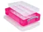 Opbergdoos 4 Liter Transparant Roze Met Hobby Divider 30vak
