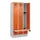 locker met bank,HxBxD 1950x900x815mm,3vak,vak B 300mm,cilinderslot