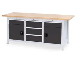 werkbank met opbergruimte,HxBxD 859x2000x750mm,multiplexblad
