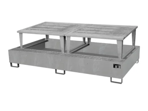 opvangbak,v. 2xIBC,opvangvol. 1000l,HxBxD 863x2650x1460mm