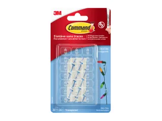 Sierklemmen Command 17026CLR inclusief bevestigingsstrip transparant - 1