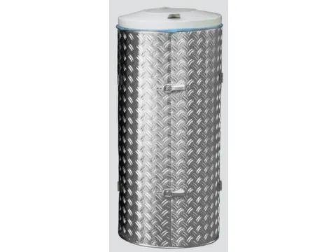 Afvalverzamelaar 120 Liter Rvs/Aluminium Traanplaat Deksel Ral7032
