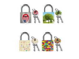 Hangslot Masterlock 30mm met 2 sleutels Assorti motief