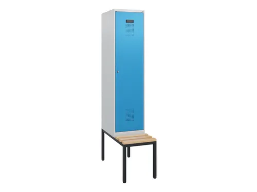 locker met bank,HxBxD 1950x400x815mm,1vak,vak B 400mm,cilinderslot