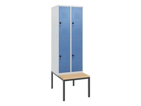 armoire vestiaire avec banc à deux niveaux HxlxP 1950x600x815mm