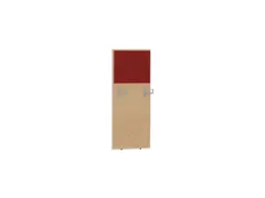 baliepaneel,v. bureau,aanbouw rechts,B 600mm,NE-esdoorn,BN4011-rood