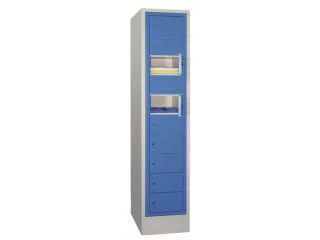 Vakken-/sorteerkast 1850x400x500 1x10 Vakken Ral7035 Front Ral5012 - 2
