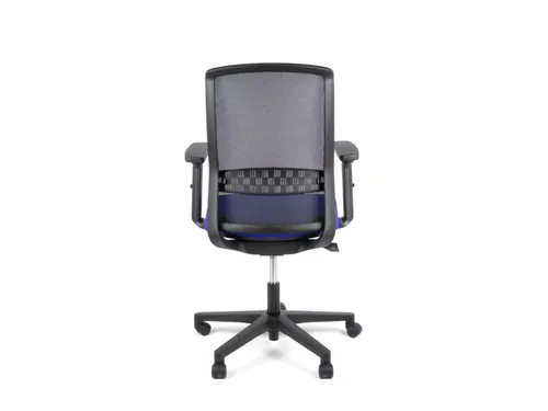 Bureaustoel EN1335 Linea Tekna 01 zwart/blauw met 2D armleuning