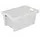 Euronorm Draaistapelbak 300x600x400mm Wanden/bodem Gesloten Wit 50l