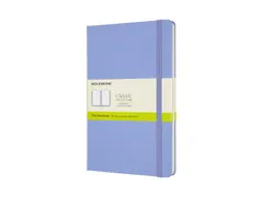 Notitieboek Moleskine large 130x210mm blanco hard cover hydrangea blue