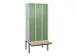 locker voor scheiding van kleding,HxBxD 2120x900x815mm,3vak