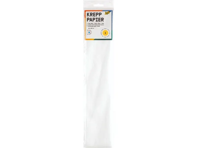 Papier crépon Folia 250x50cm 10 feuilles n° 100 blanc
