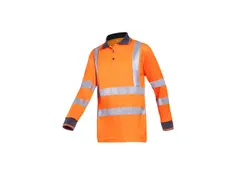 Sioen Olgiata hi-viz polo met lange mouwen, fluo oranje, maat XL, per