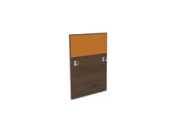 baliepaneel bureau aanbouw links 800mm NV bruin hickory BN3005-geel