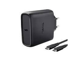 Oplader met kabel Trust Maxo 65W USB-C GaN zwart