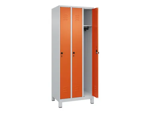 locker,HxBxD 1950x750x500mm,3vak,vak B 250mm,draaigrendel,voeten