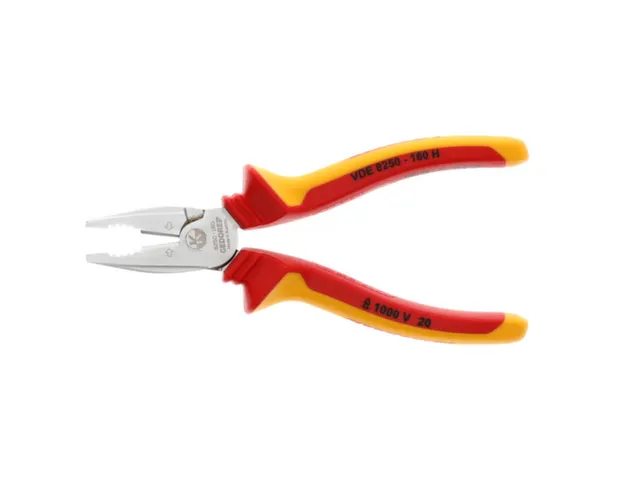 Pince combinée de force VDE avec isolation par gaine 160 mm